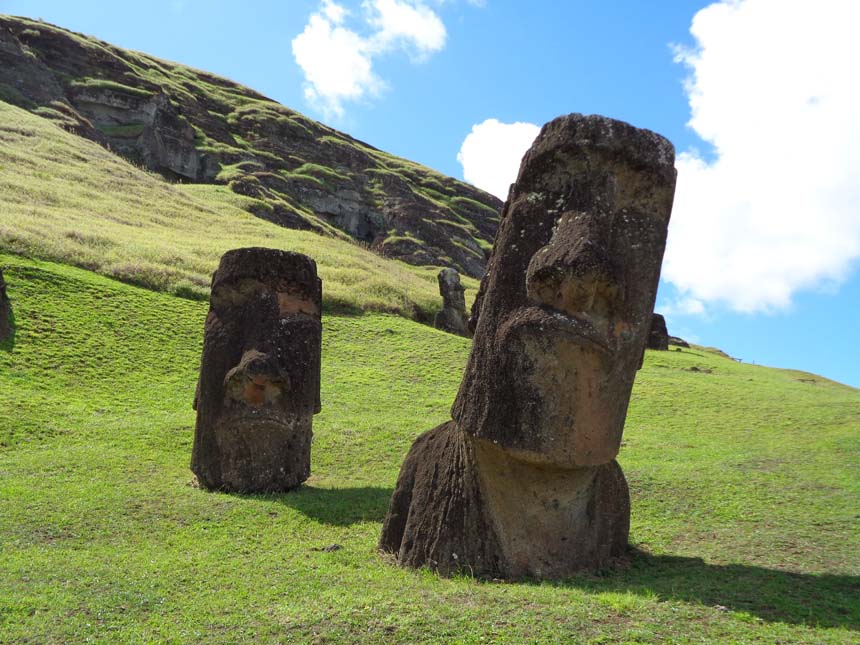 A view of Easter Island, CL